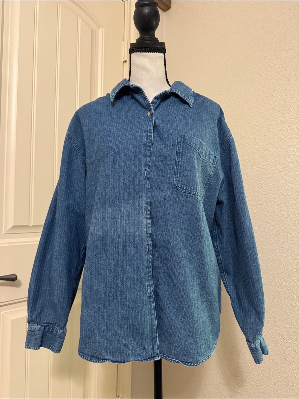 Talbots Blue Denim Button-Up Jacket
